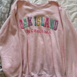 Oak Island Pink Crew Neck Sweater